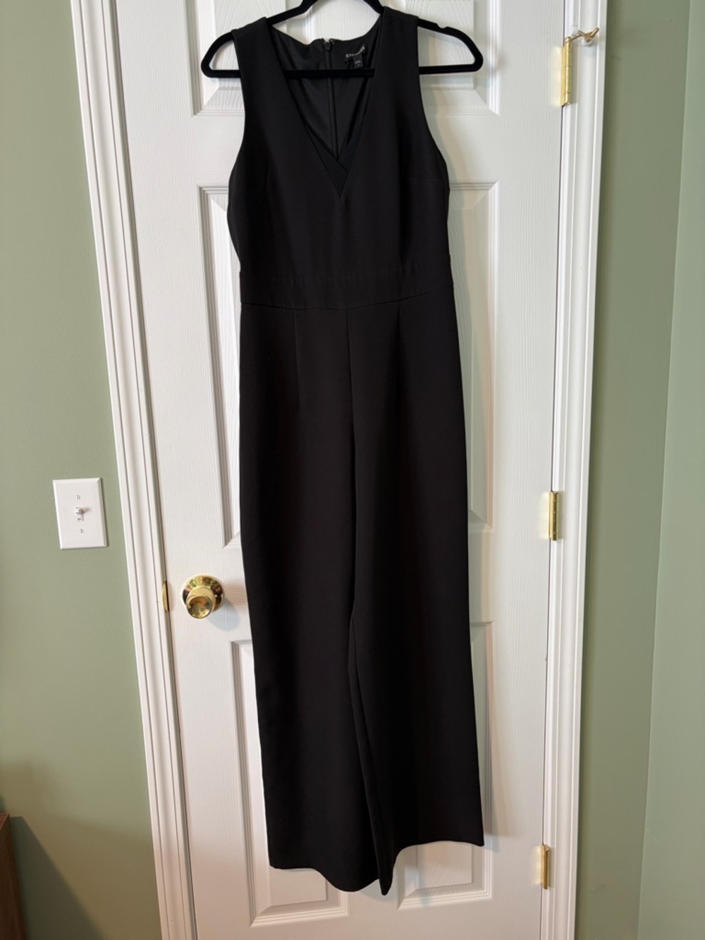 Express Black Sleeveless V-Neck Jumpsuit